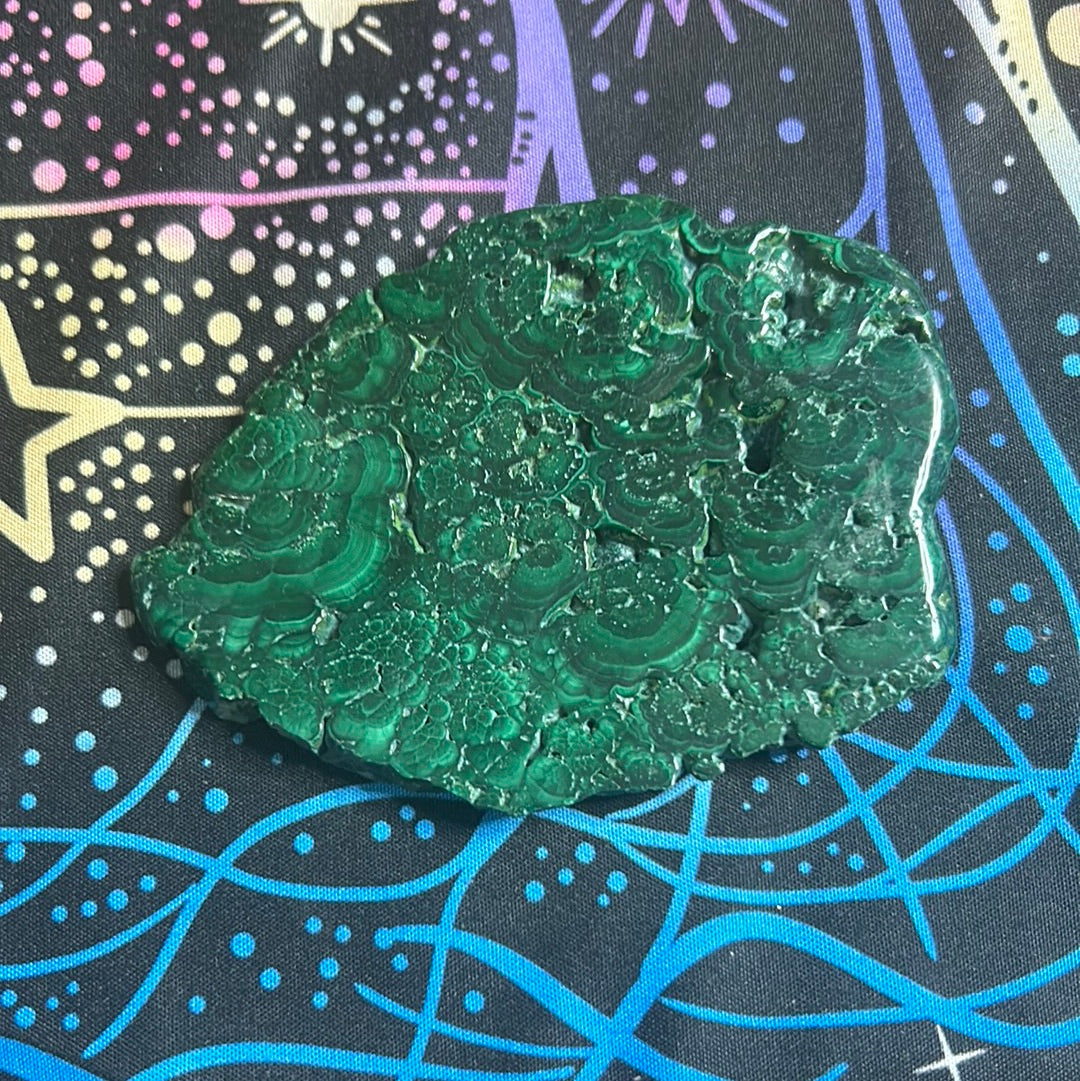 Malachite slab