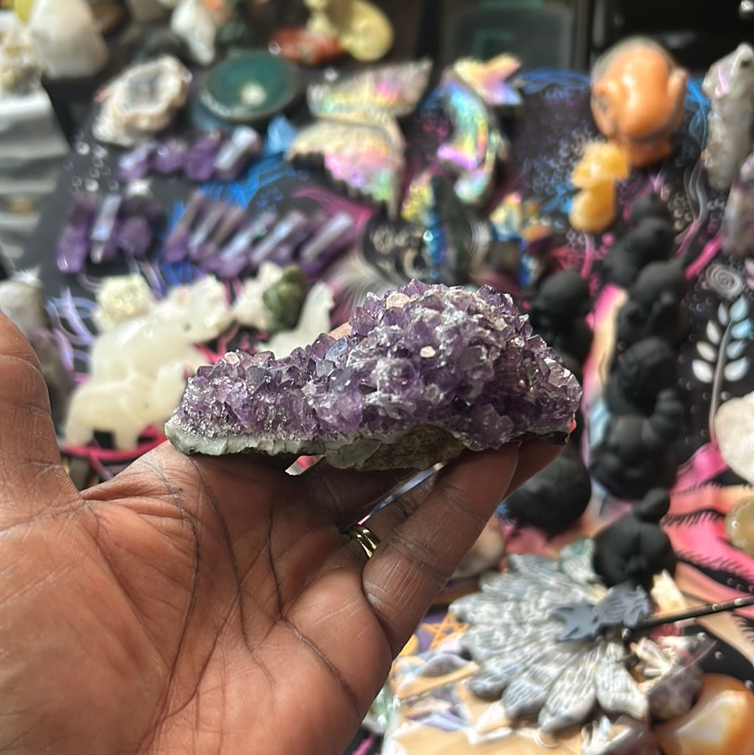 Amethyst Plate w/Flower