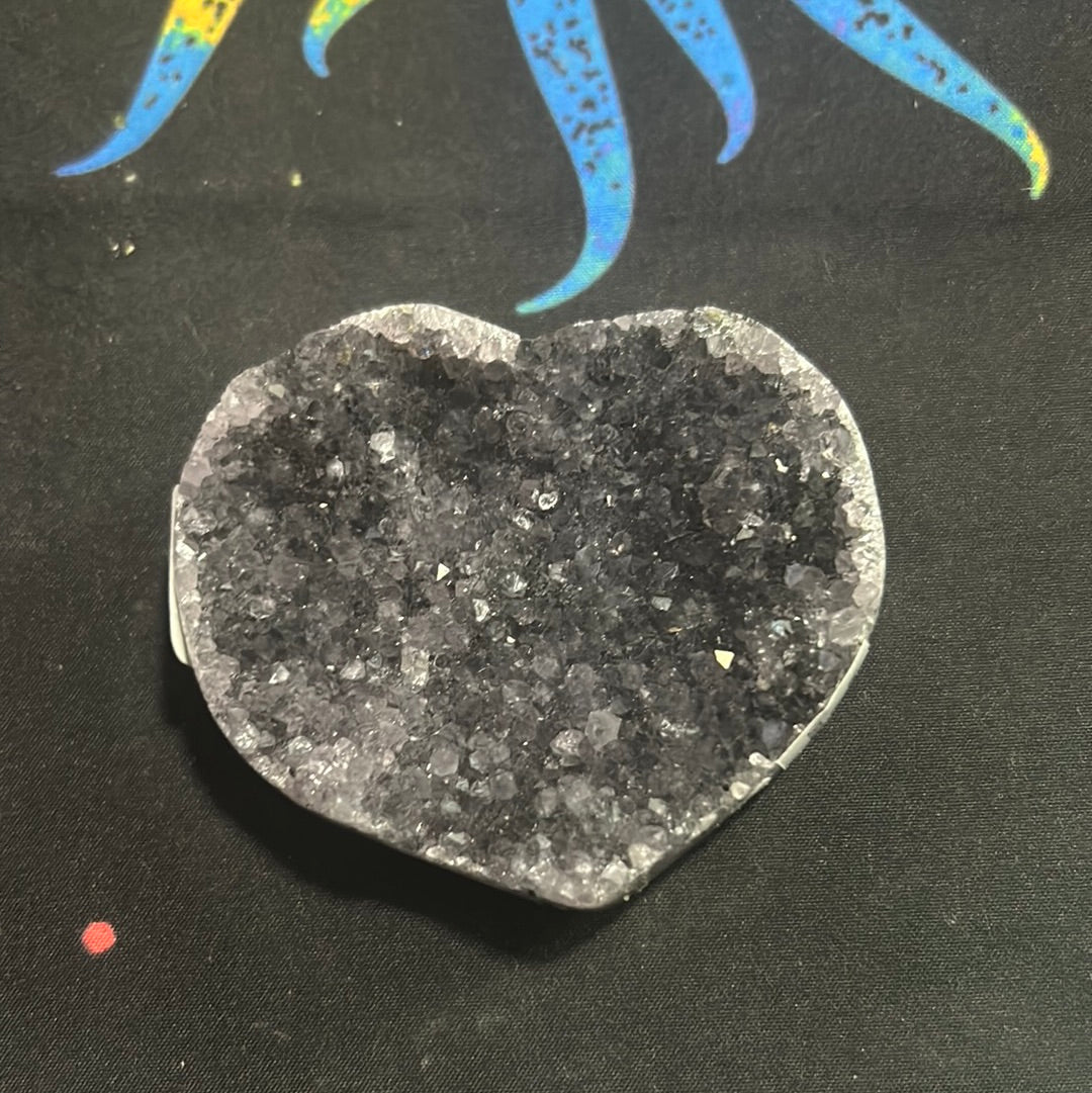 Amethyst, heart plate