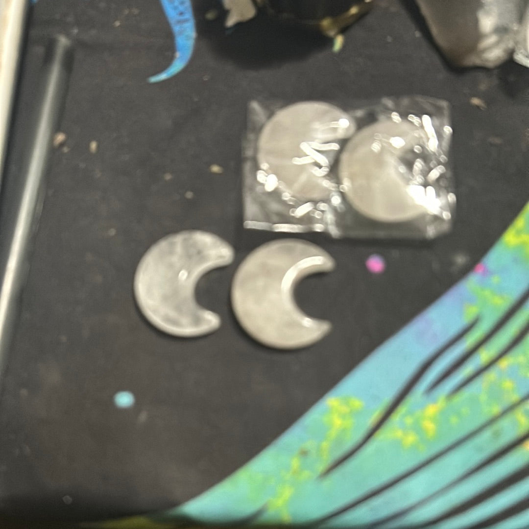 Clear quartz moons