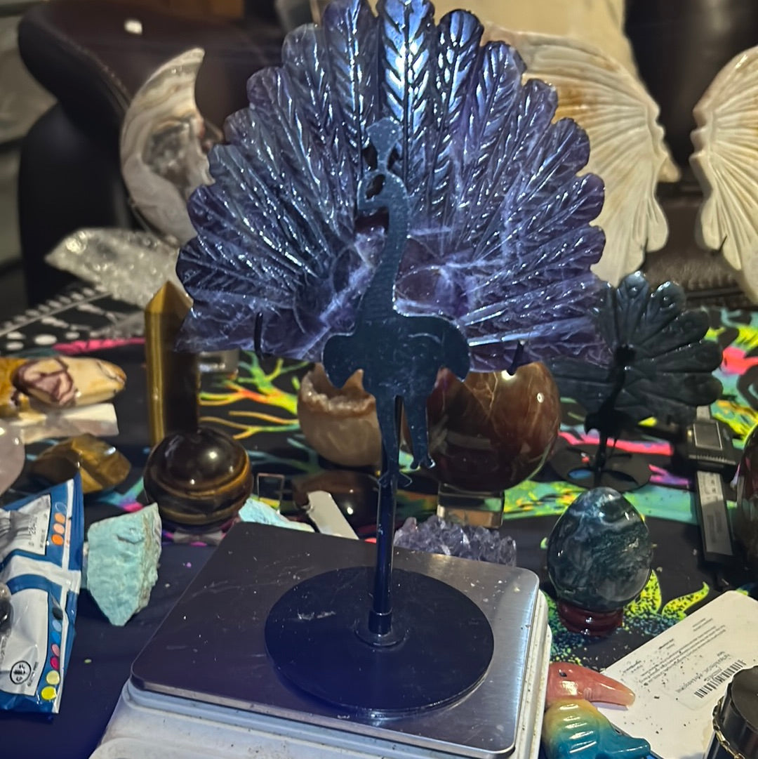 Amethyst, large, peacock wings