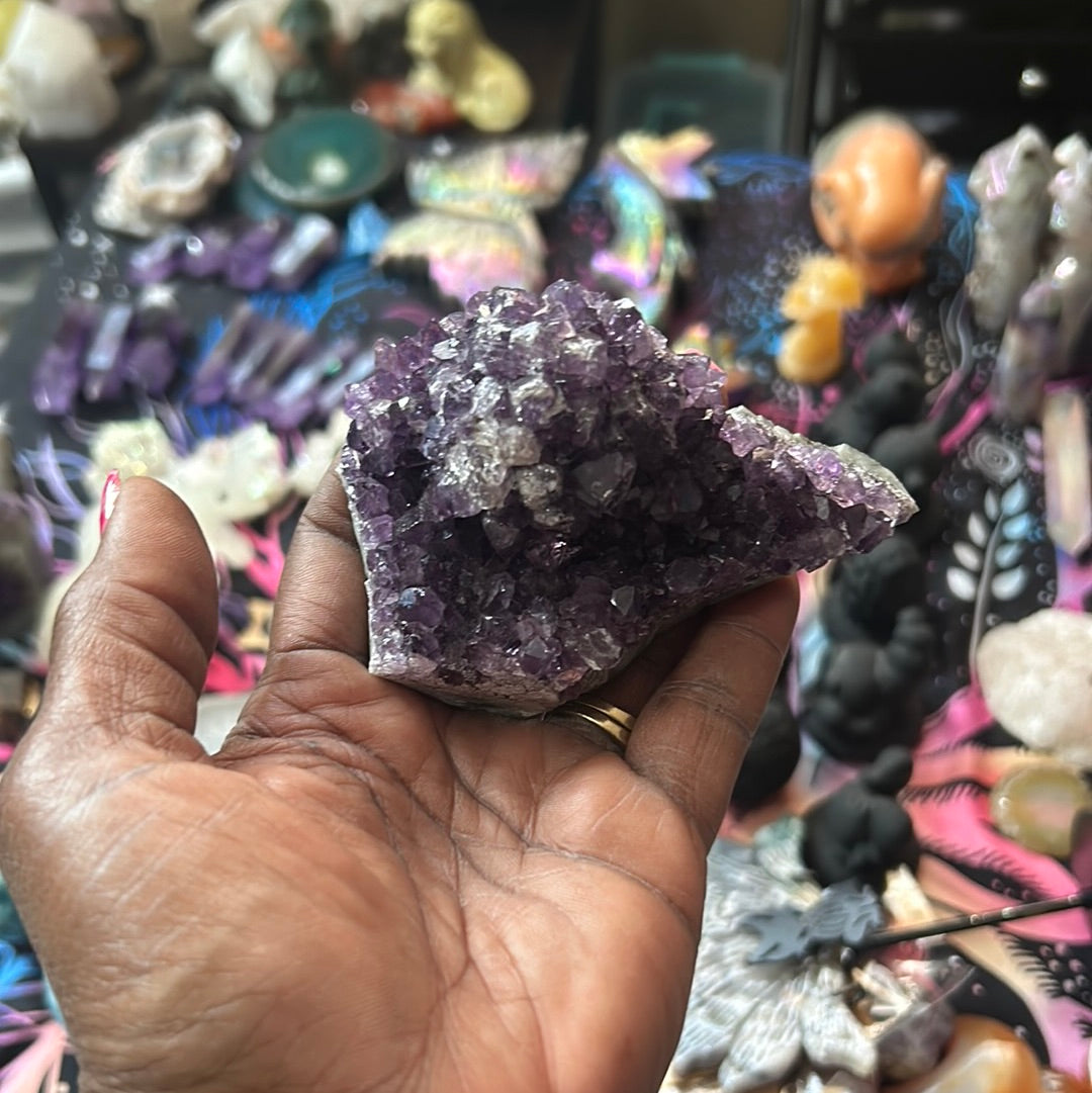 Amethyst Plate w/Flower