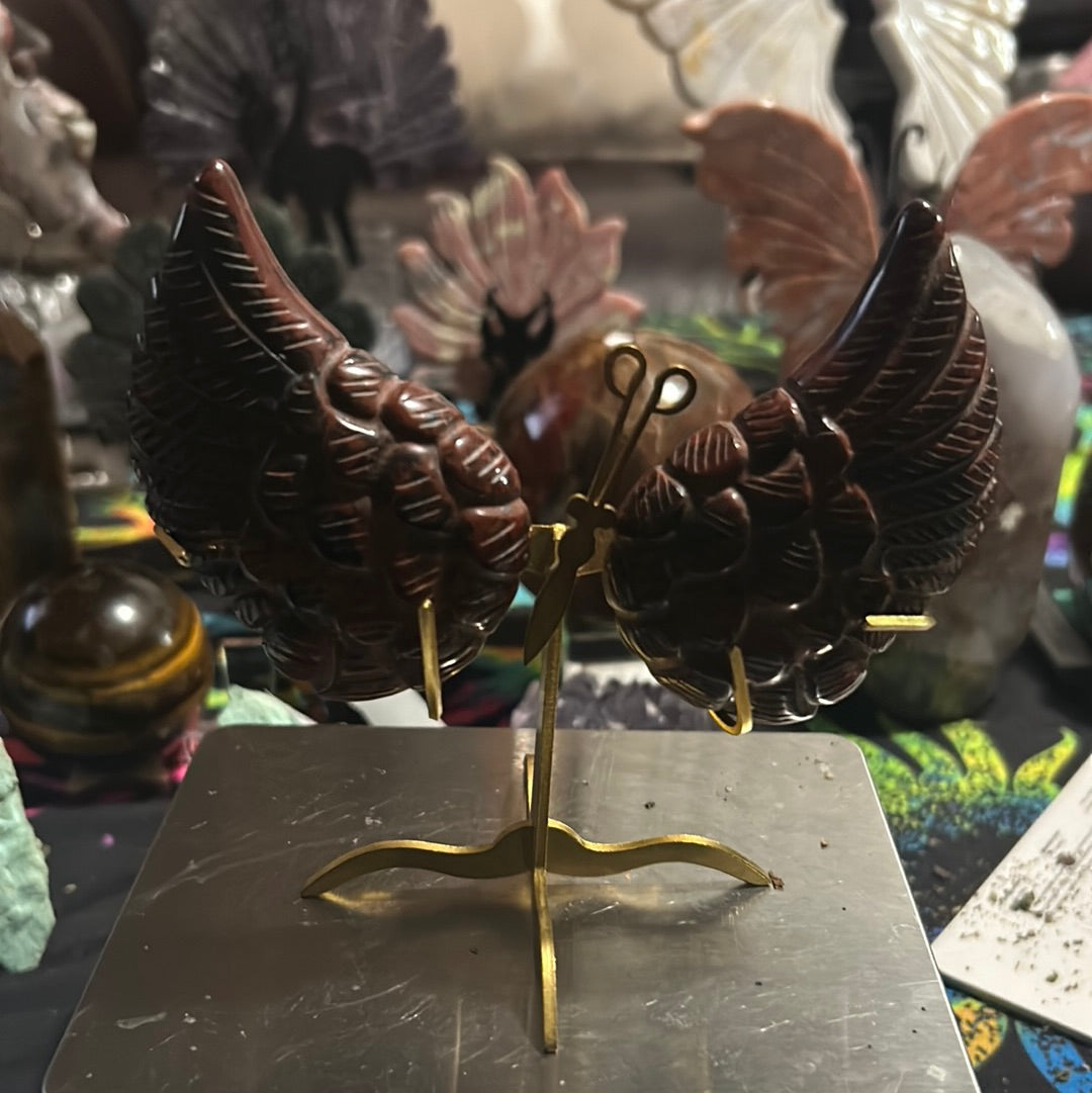 Mahogany Obsidian Angel Wings