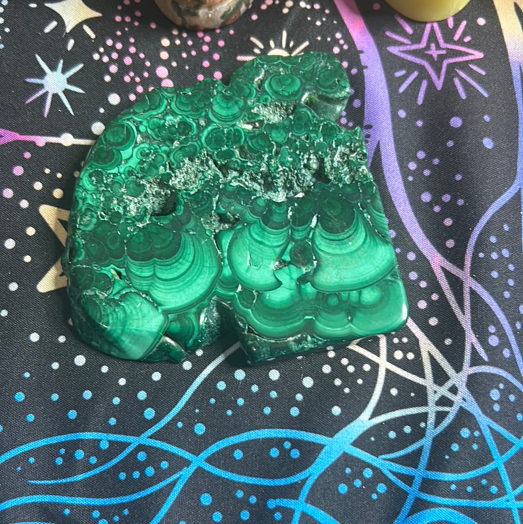 Malachite slab
