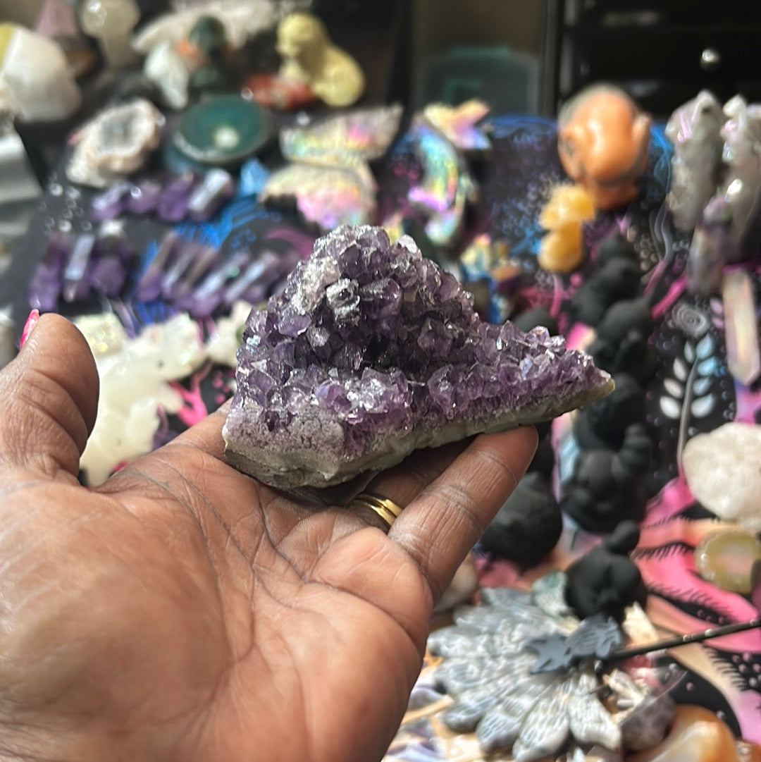 Amethyst Plate w/Flower