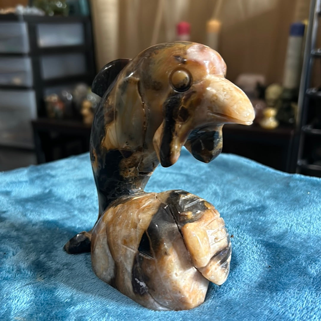 Caribbean calcite, dolphin