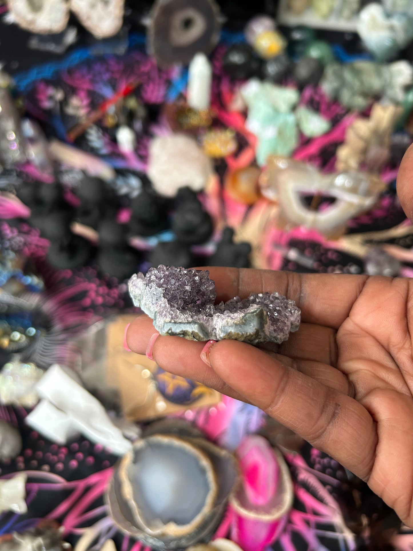 Amethyst butterfly w/flower