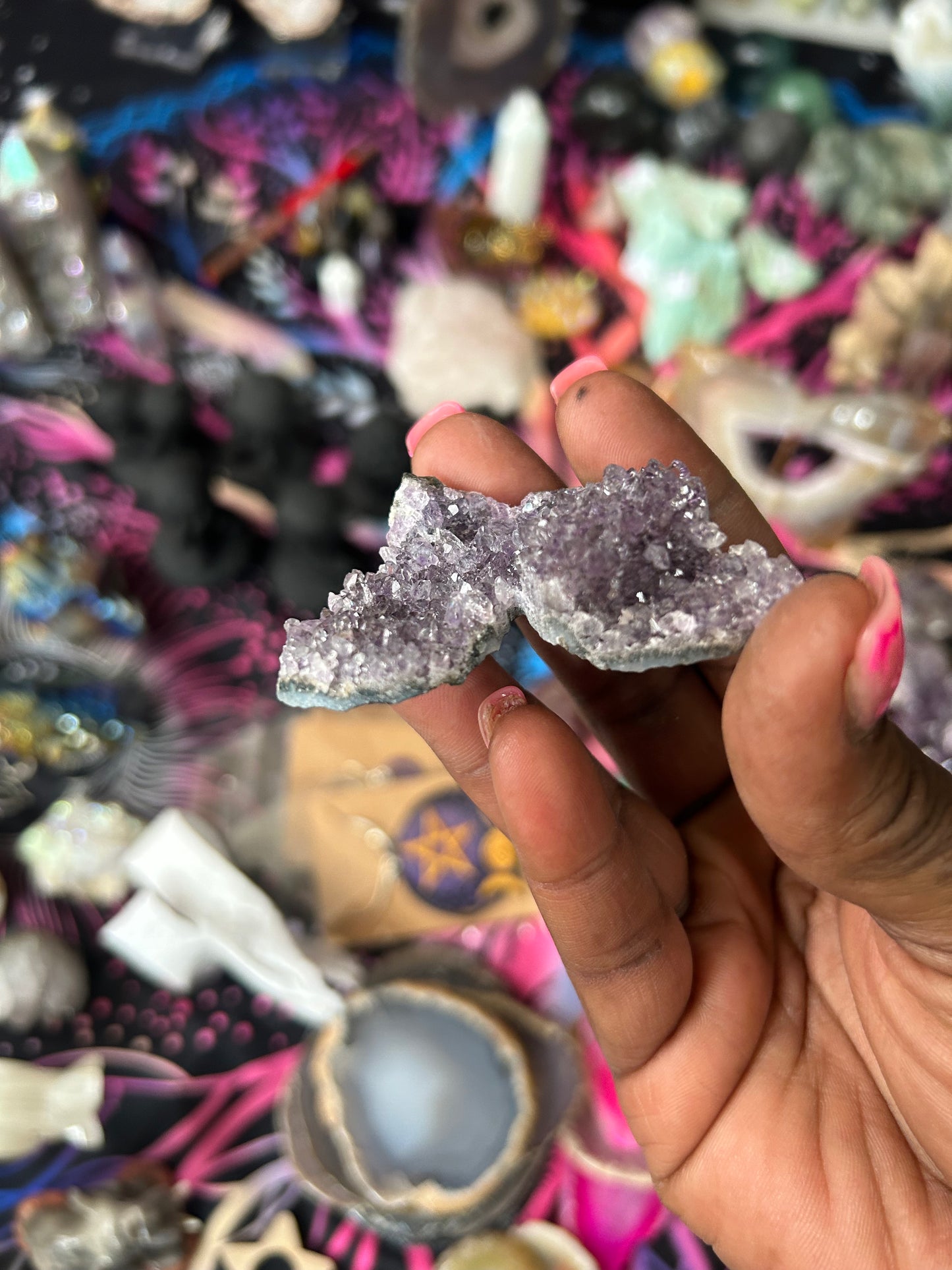 Amethyst butterfly w/flower