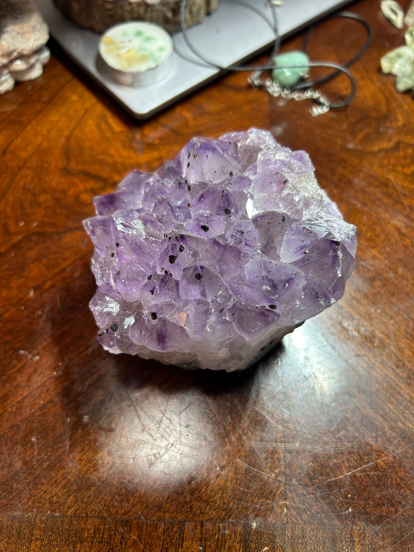 Amethyst w/ Epidote inclusions