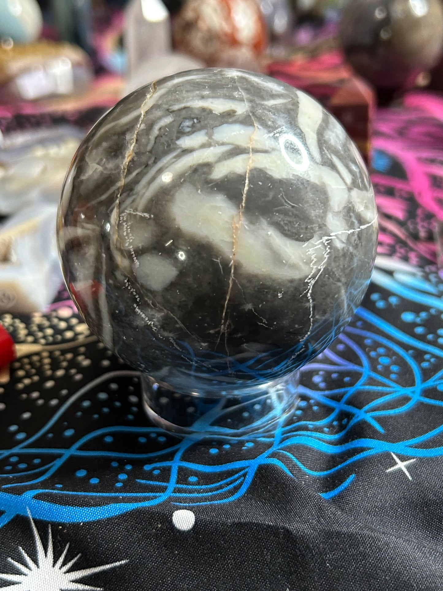 Beautiful thousand eye crystal sphere
