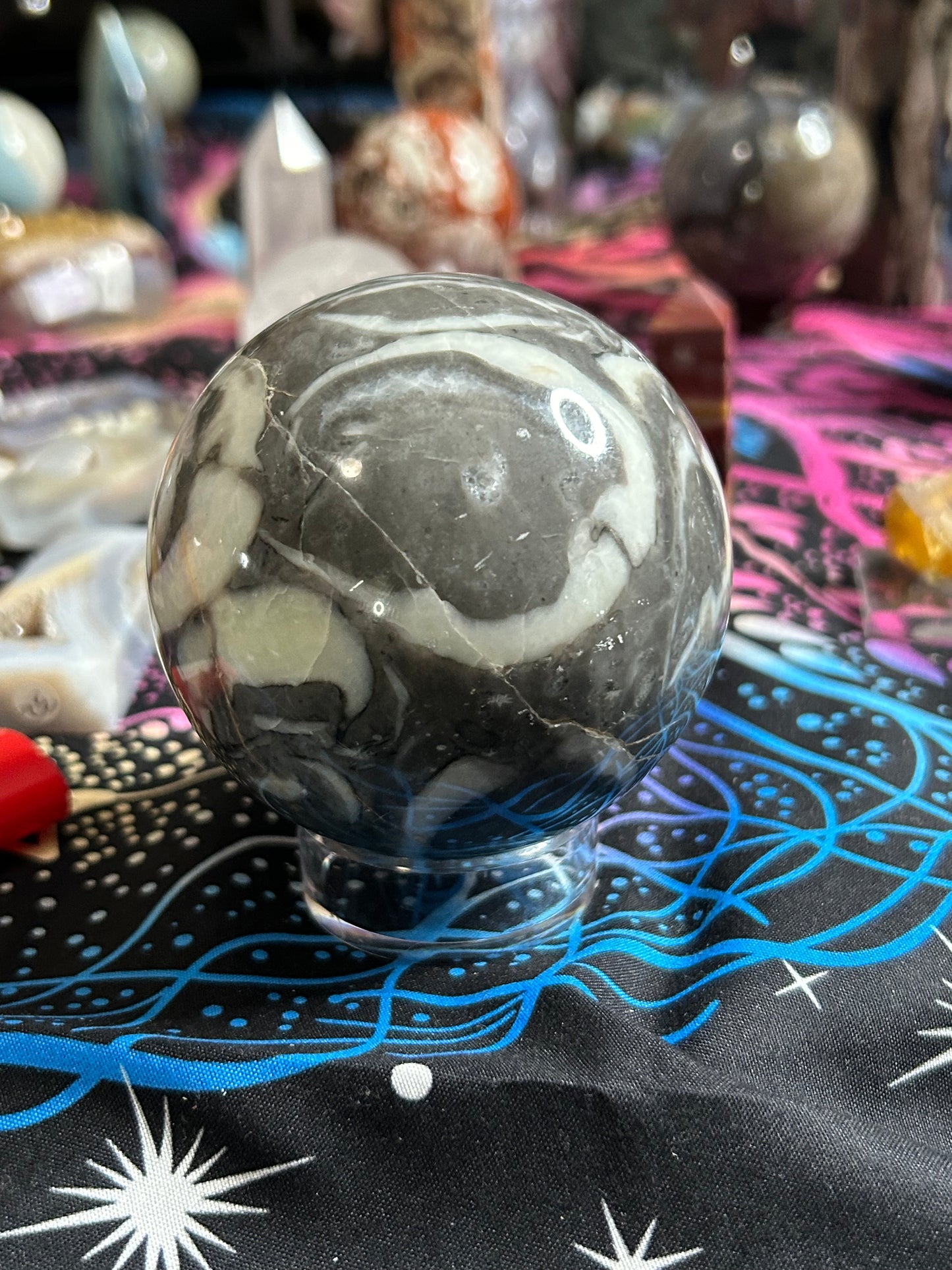 Beautiful thousand eye crystal sphere
