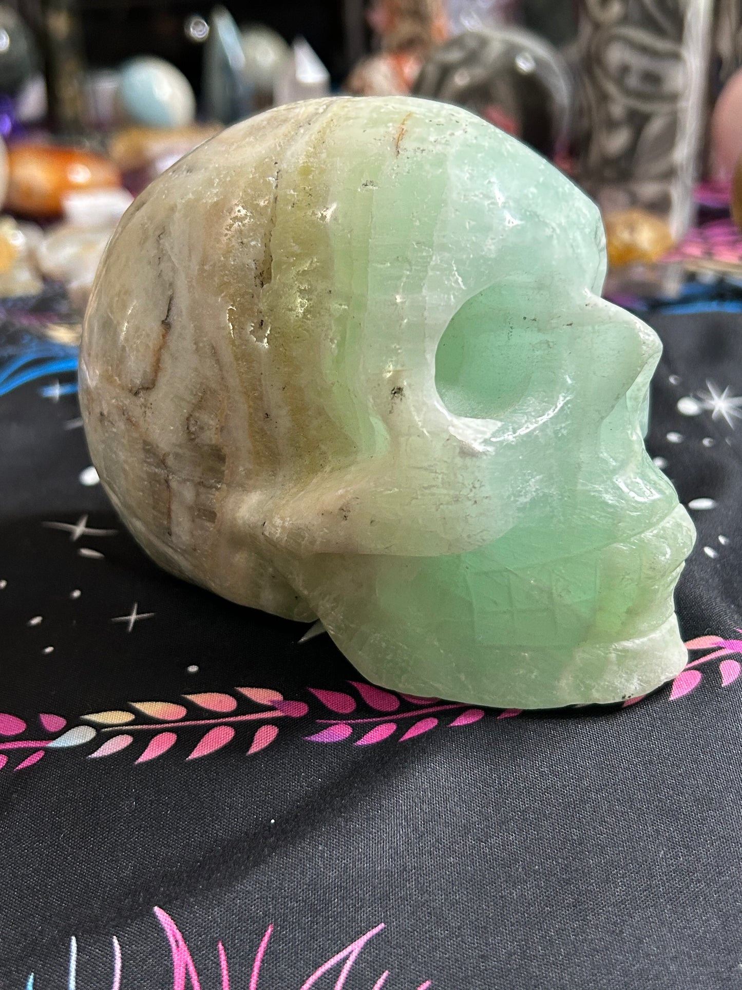 Caribbean calcite skull