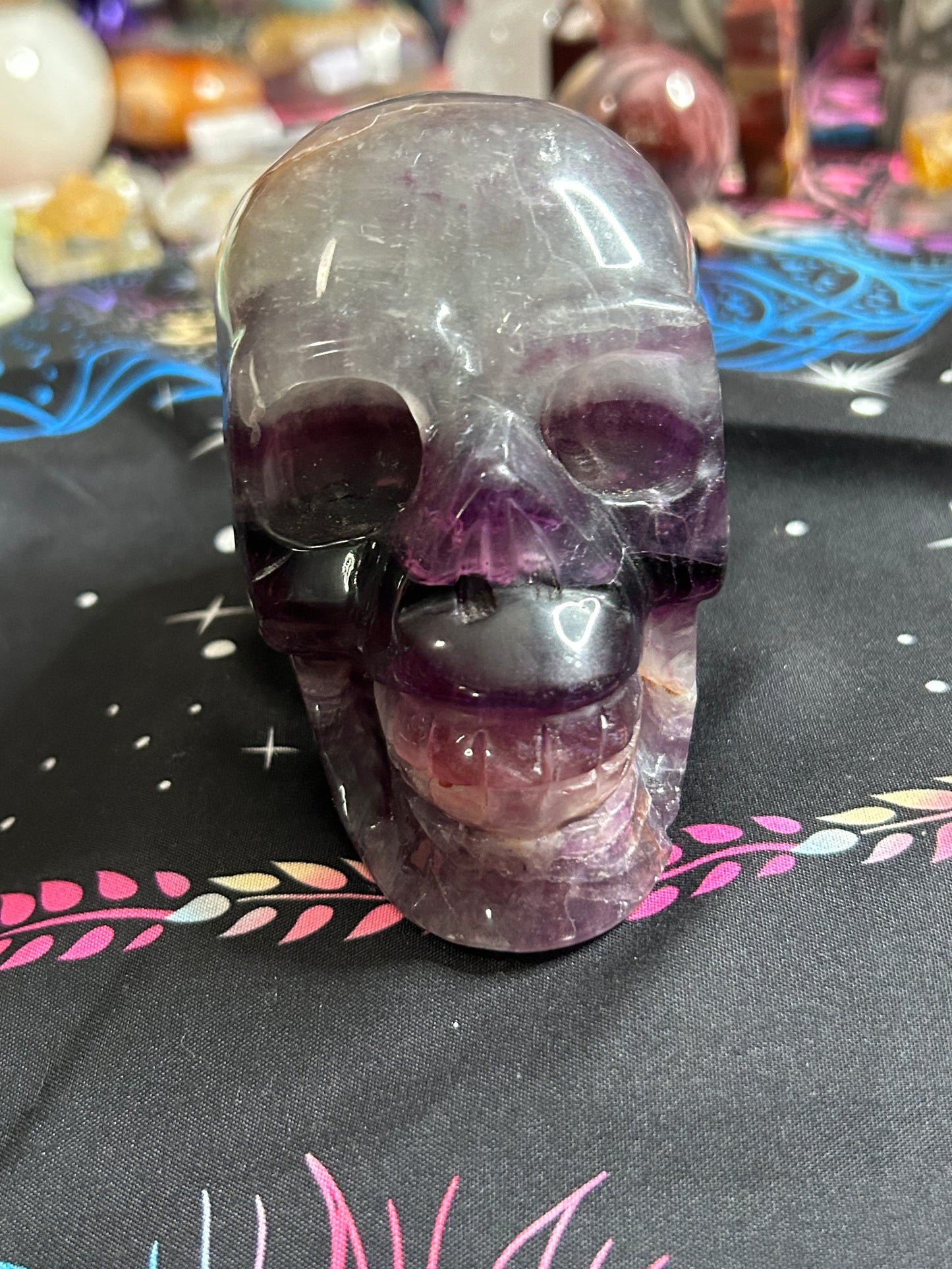 Fluorite huge skull