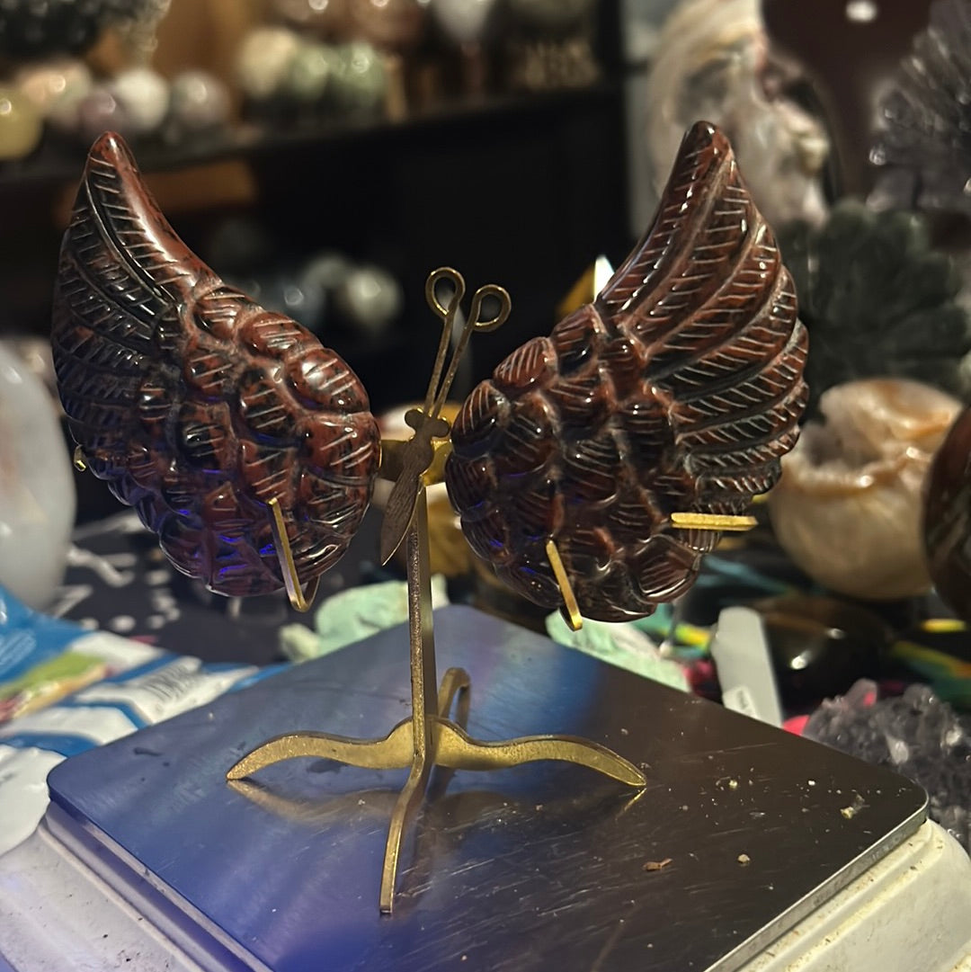 Mahogany Obsidian Angel Wings