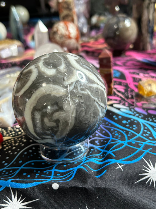 Beautiful thousand eye crystal sphere